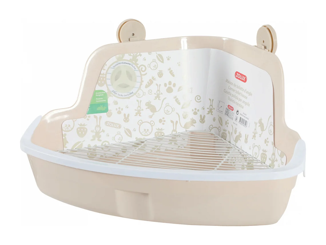 Maison de toilettes d'angle pour rongeurs 41.5x31 cm