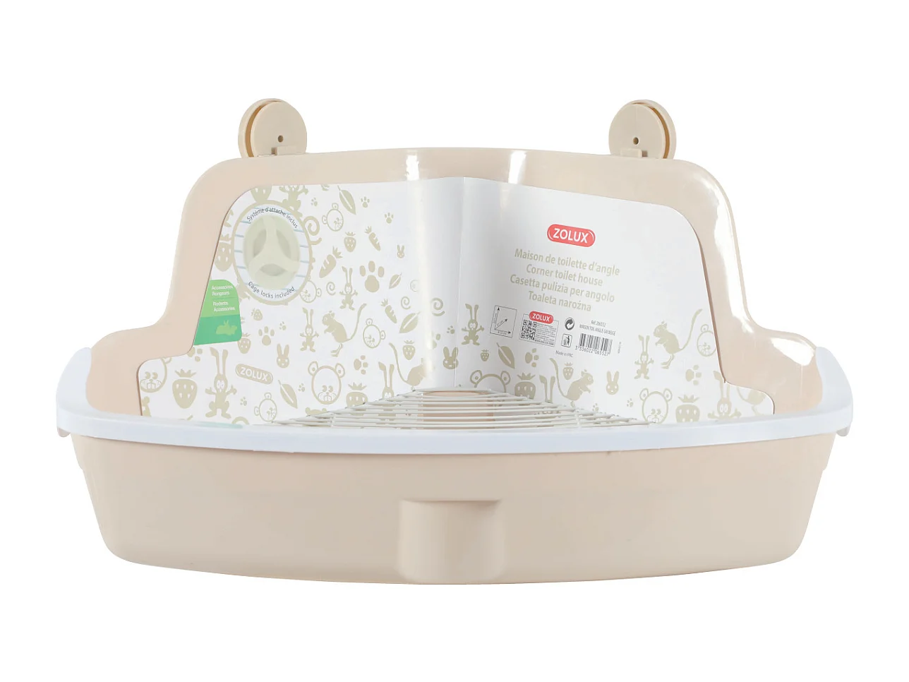 Maison de toilettes d'angle pour rongeurs 41.5x31 cm