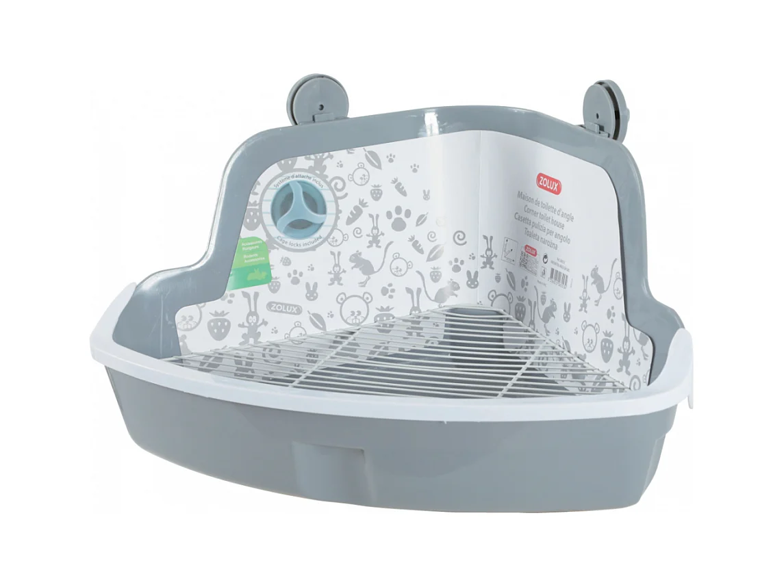 Maison de toilettes d'angle pour rongeurs 41.5x31 cm