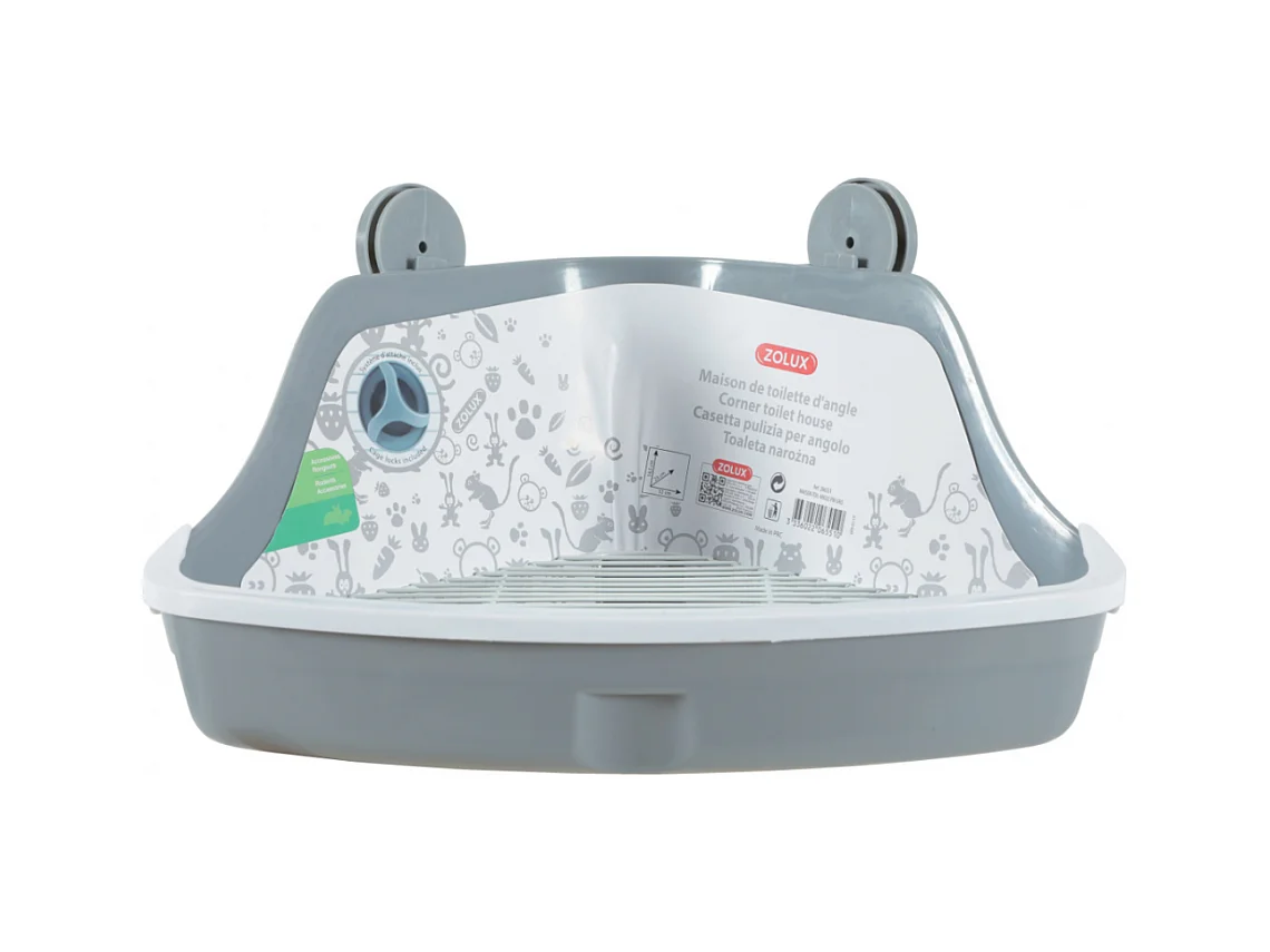 Caseta de esquina para roedores 32x25 cm