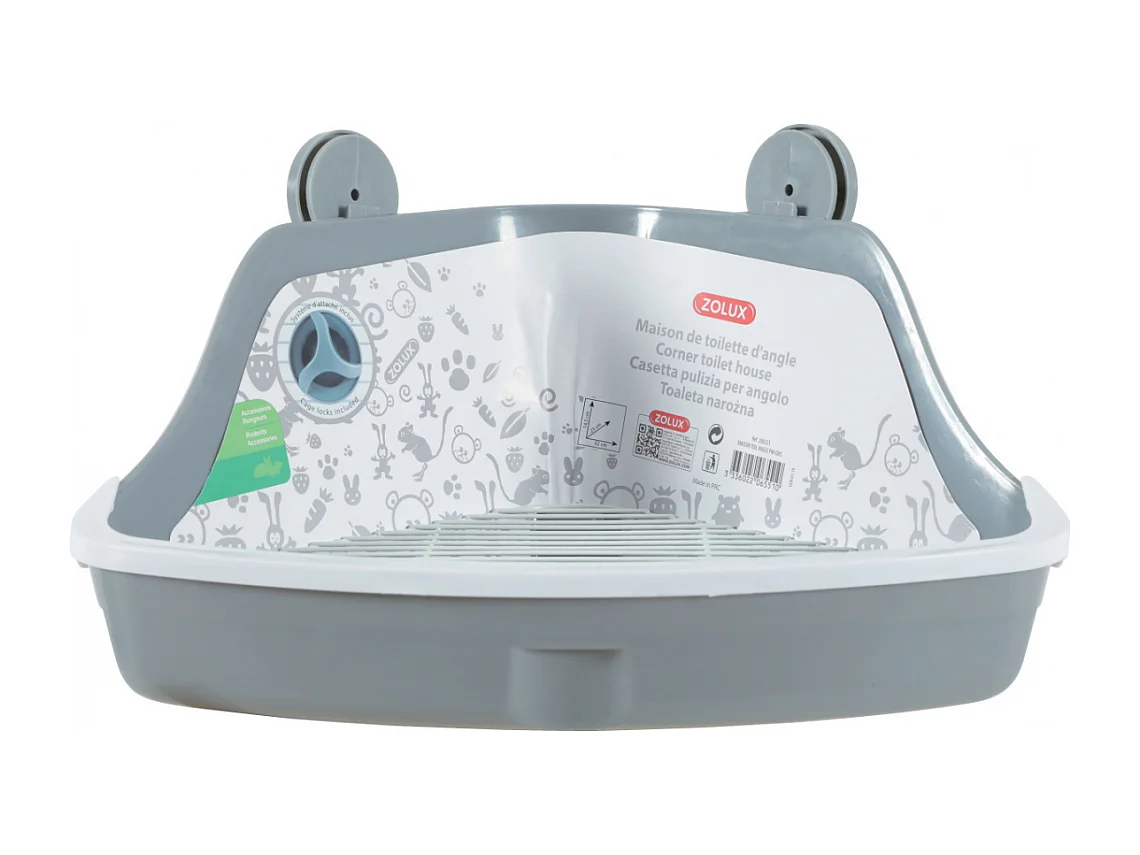 Maison de toilettes d'angle pour rongeurs 32x25 cm