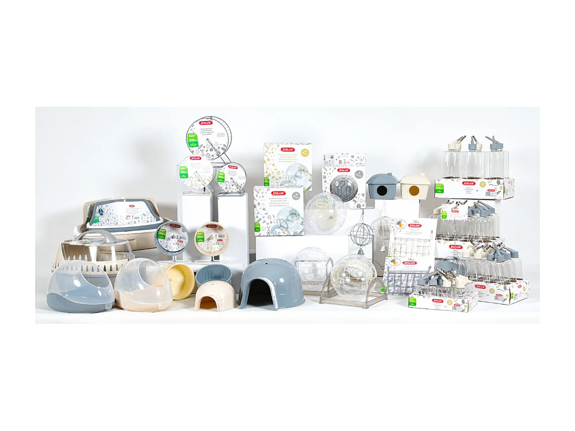 Maison de toilettes d'angle pour rongeurs 32x25 cm