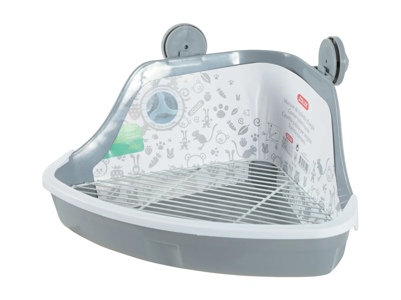 Casetta igienica angolare per roditori 32x25 cm