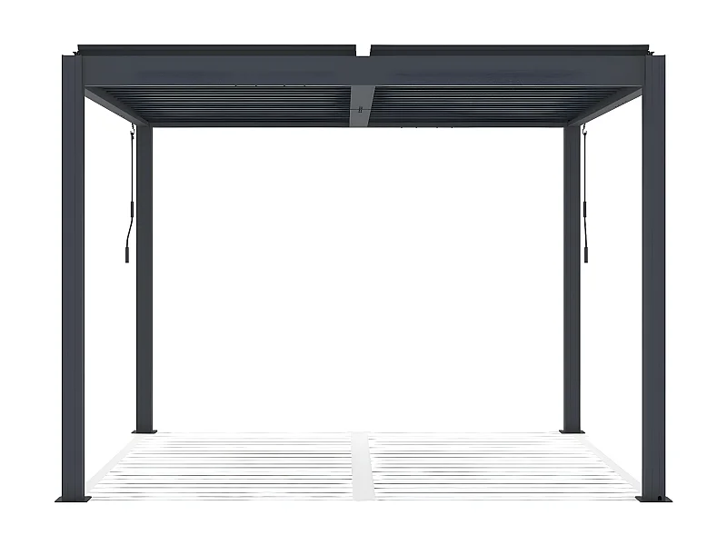 Bioklimatologische aluminium pergola "Windsor" met led 3x3 - Antracietgrijs