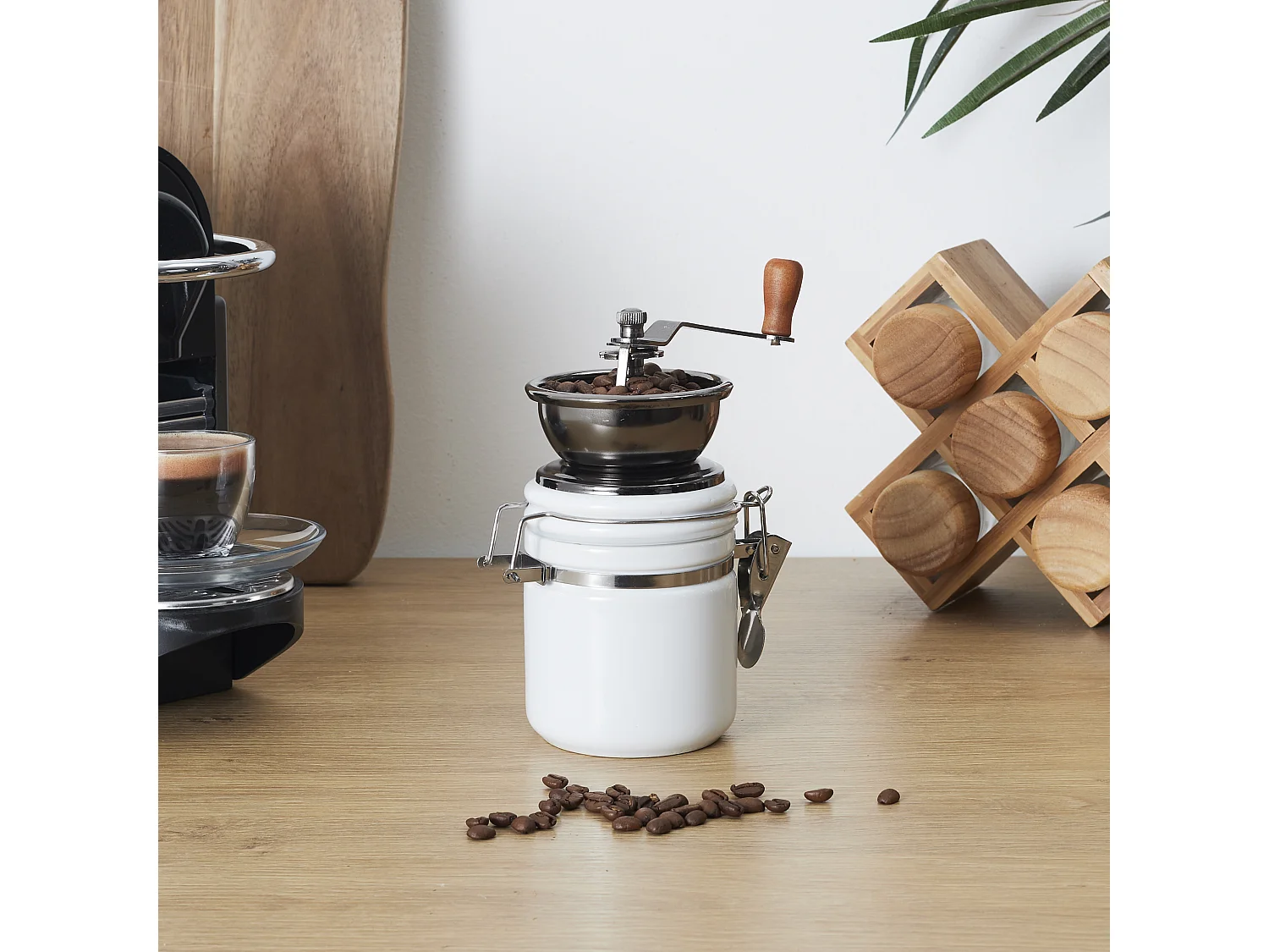 Moulin à Café en Céramique "Barista" 20cl Blanc