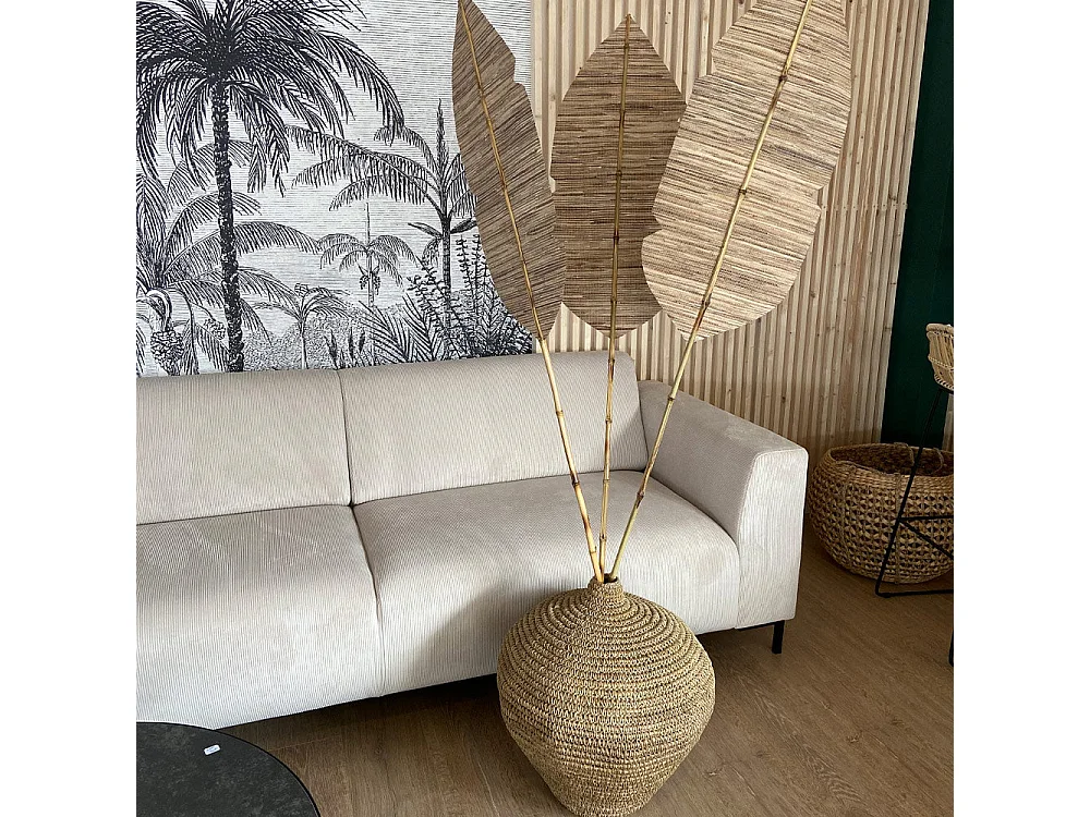 Lot de 3 palmes en jacinthe d'eau et bambou - Major