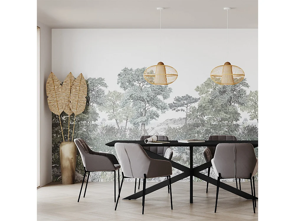 Lot de 3 palmes en jacinthe d'eau et bambou - Major