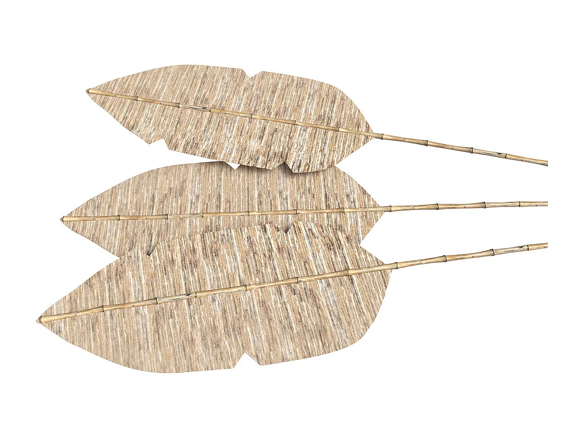 Lot de 3 palmes en jacinthe d'eau et bambou - Major