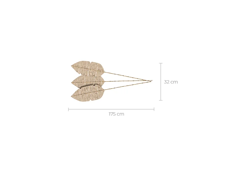 Set di 3 palme in giunco d'acqua e bambù - Major