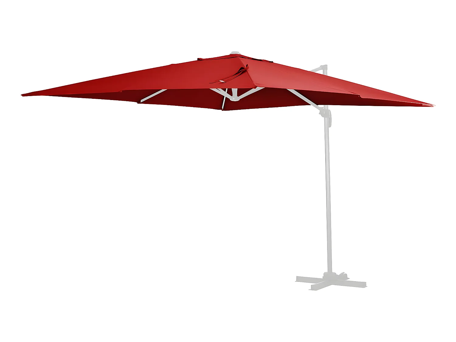 Toile parasol déporté "Sun 3" - 3 x 3 m - Rouge