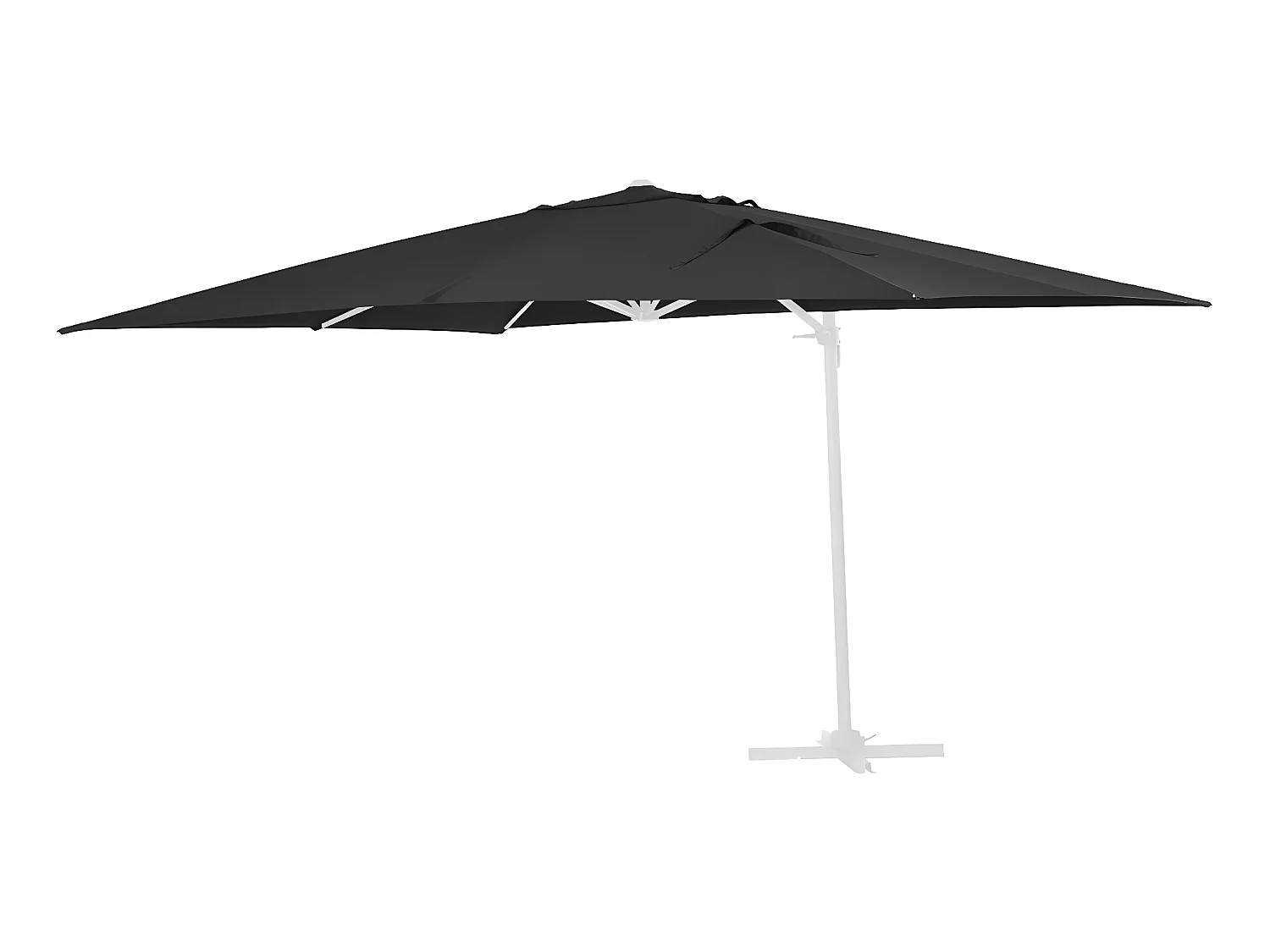 Toile pour parasol jardin déporté "Sun 3" - 3 x 3 m - Noir
