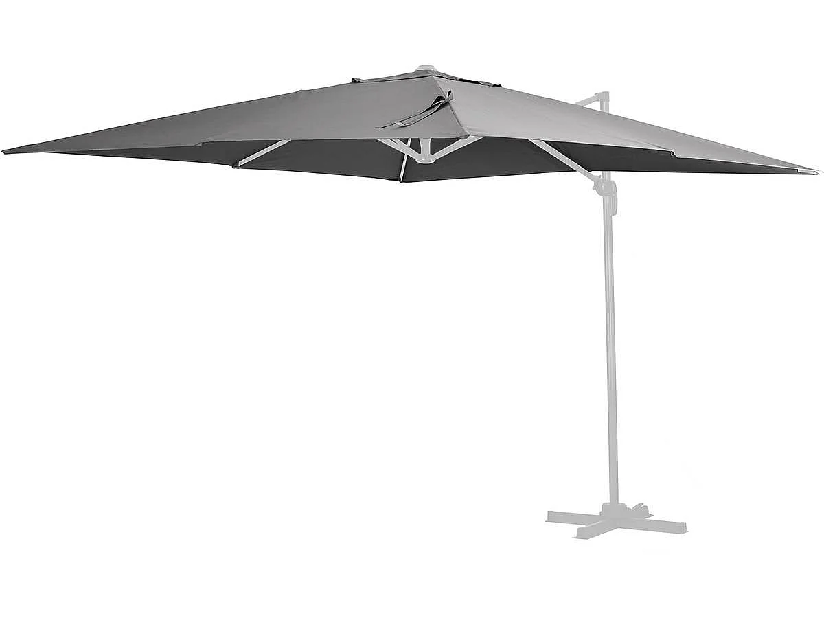 Toile parasol déporté "Sun 3" - 3 x 3 m - Gris