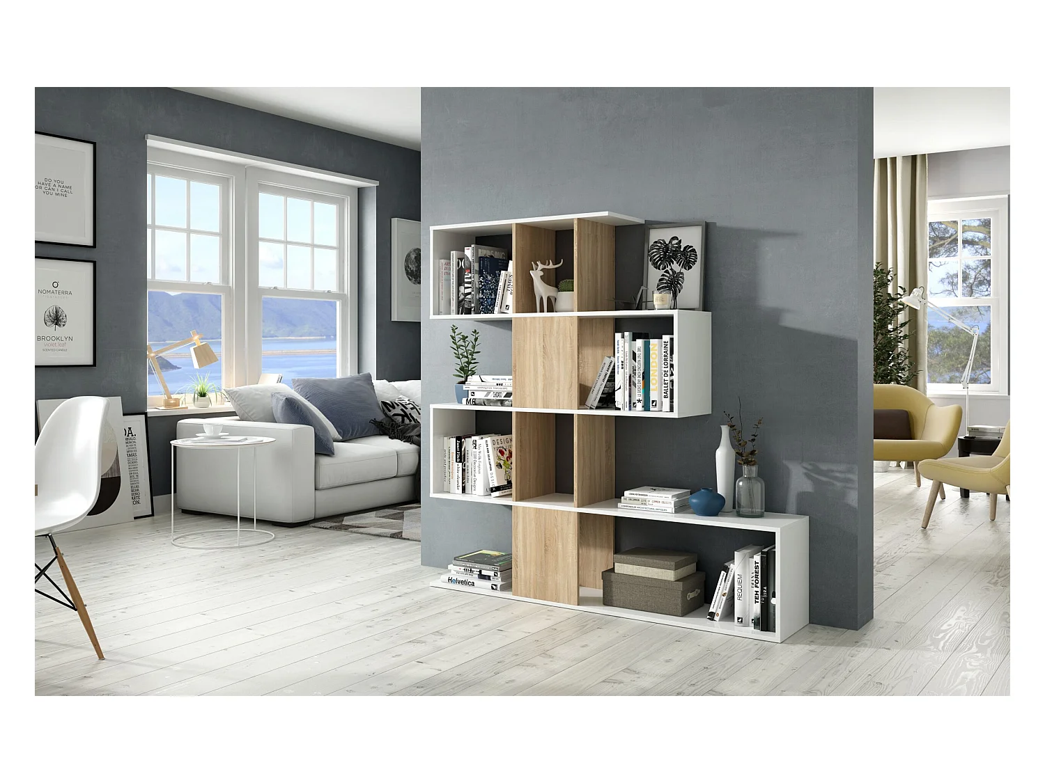 Etagère Elfos Plus - Artik White et Chêne canadien