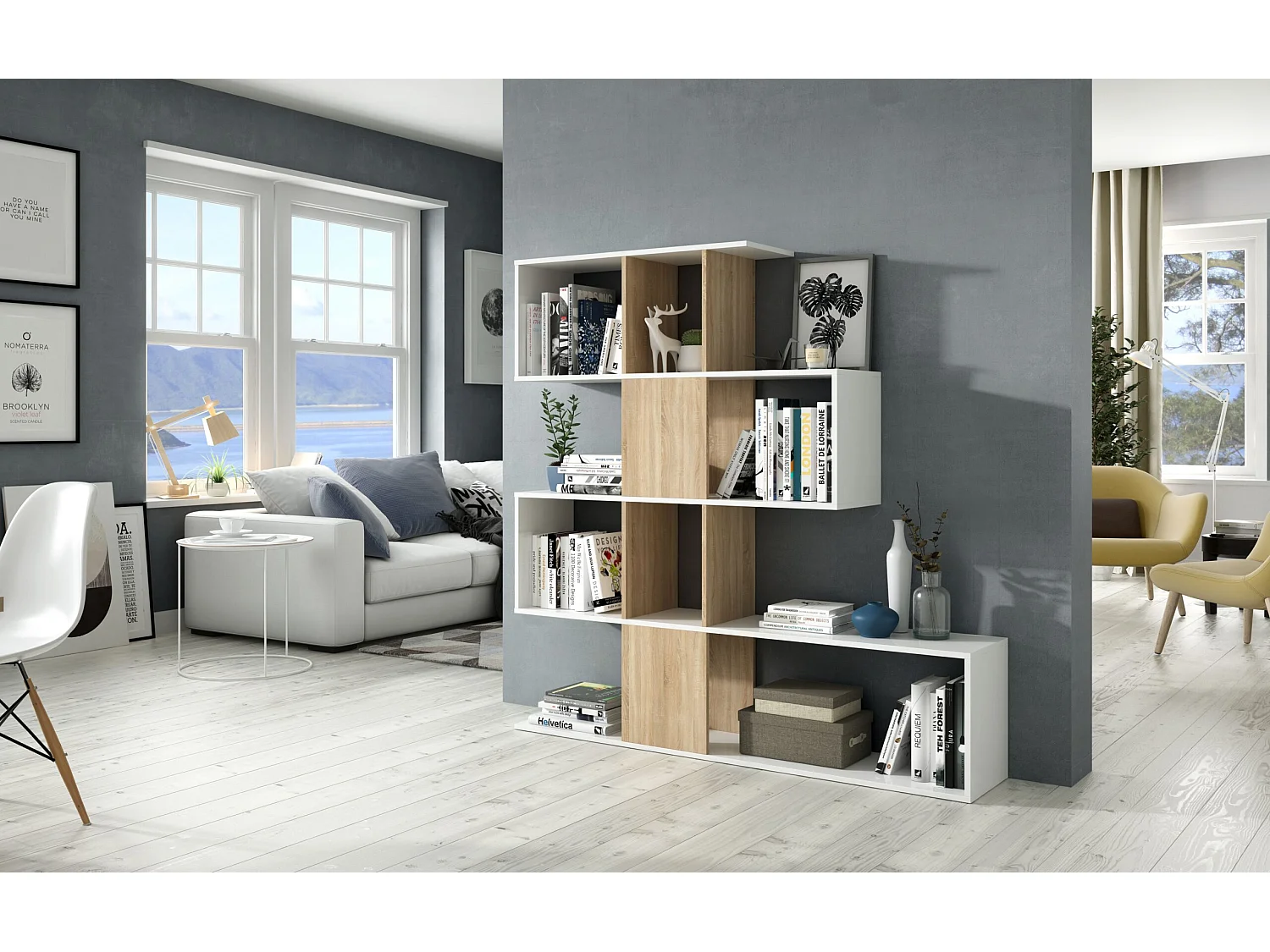 Etagère Elfos Plus - Artik White et Chêne canadien