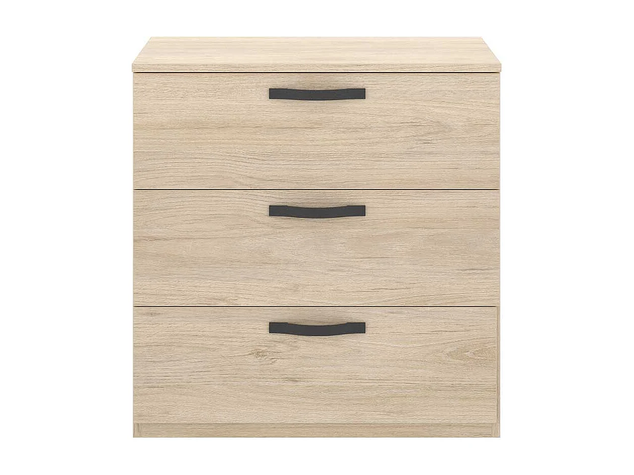 Cómoda Vasa 3 cajones natural 72,3x70,2x44,7cm