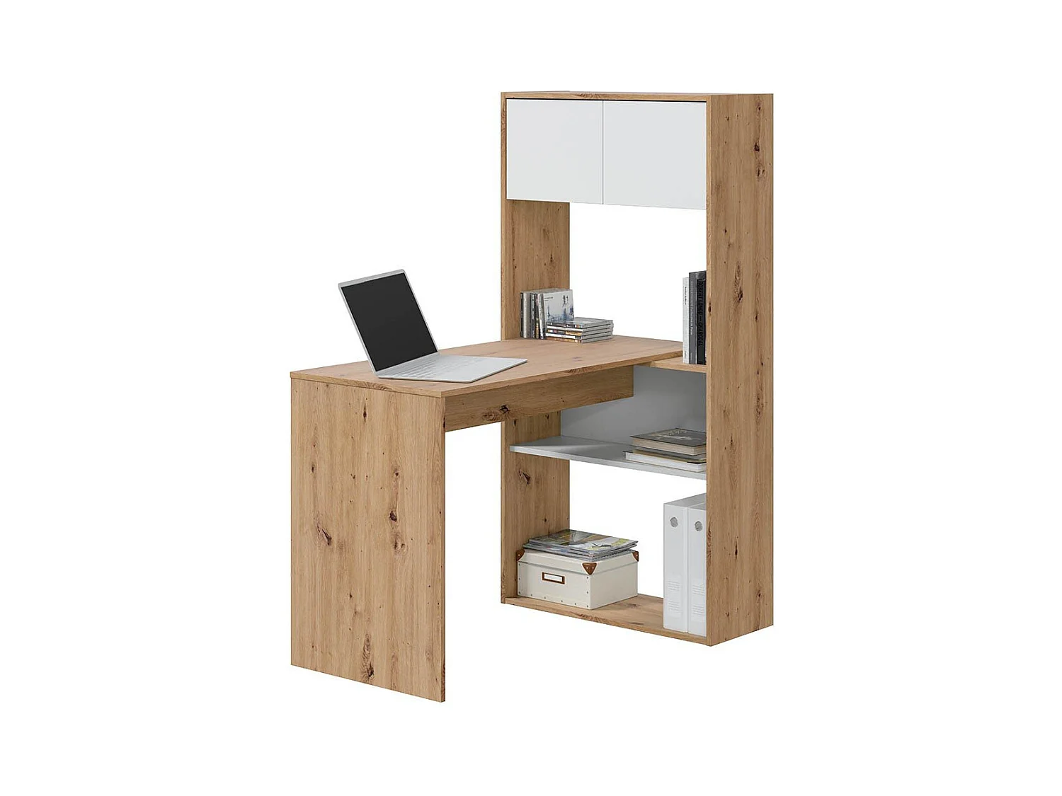 Escritorio multiposición con biblioteca - L108 cm