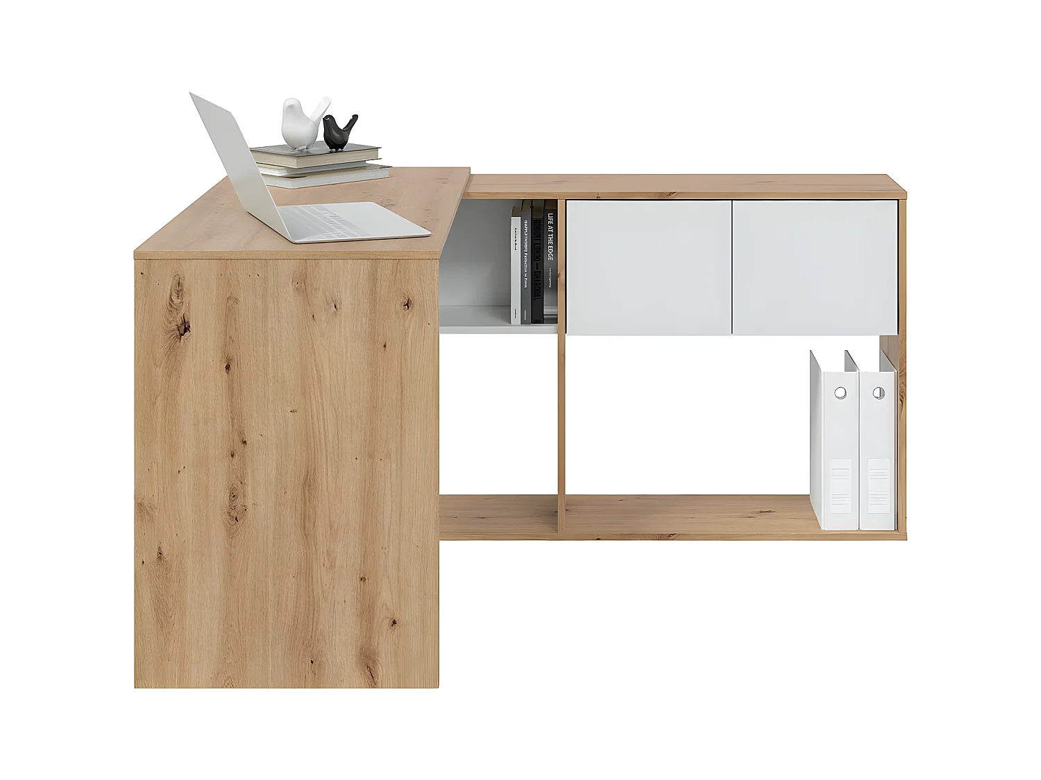 Escritorio multiposición con biblioteca - L108 cm