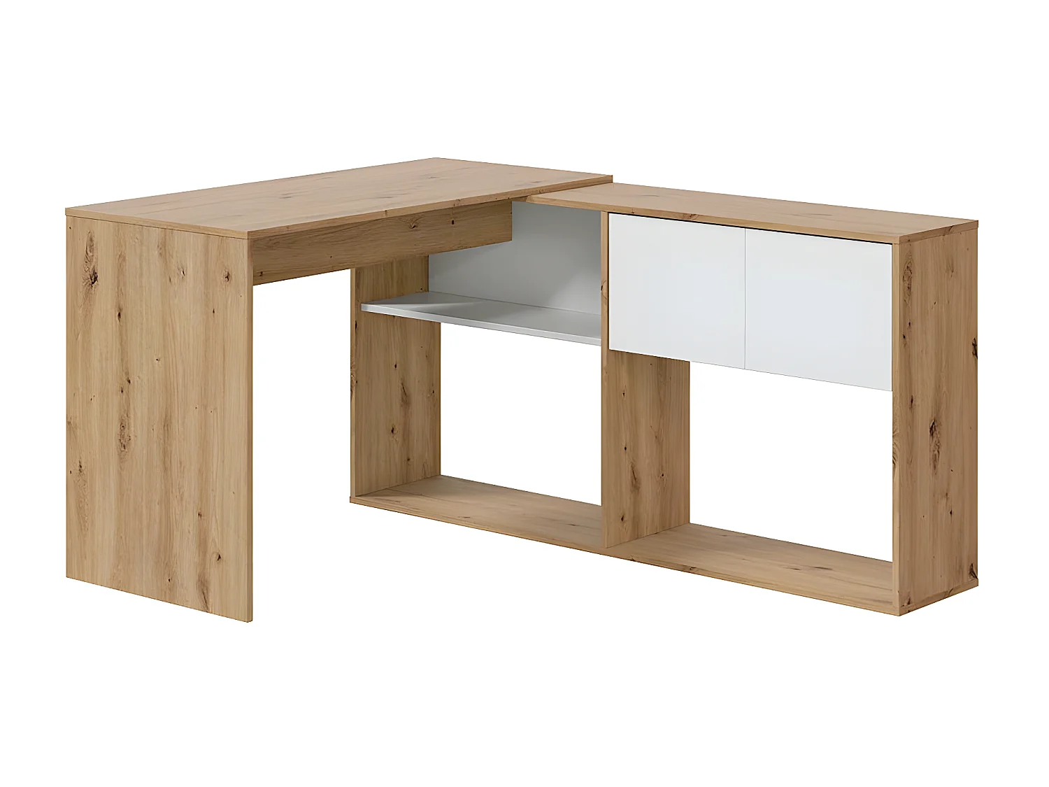 Escritorio multiposición con biblioteca - L108 cm