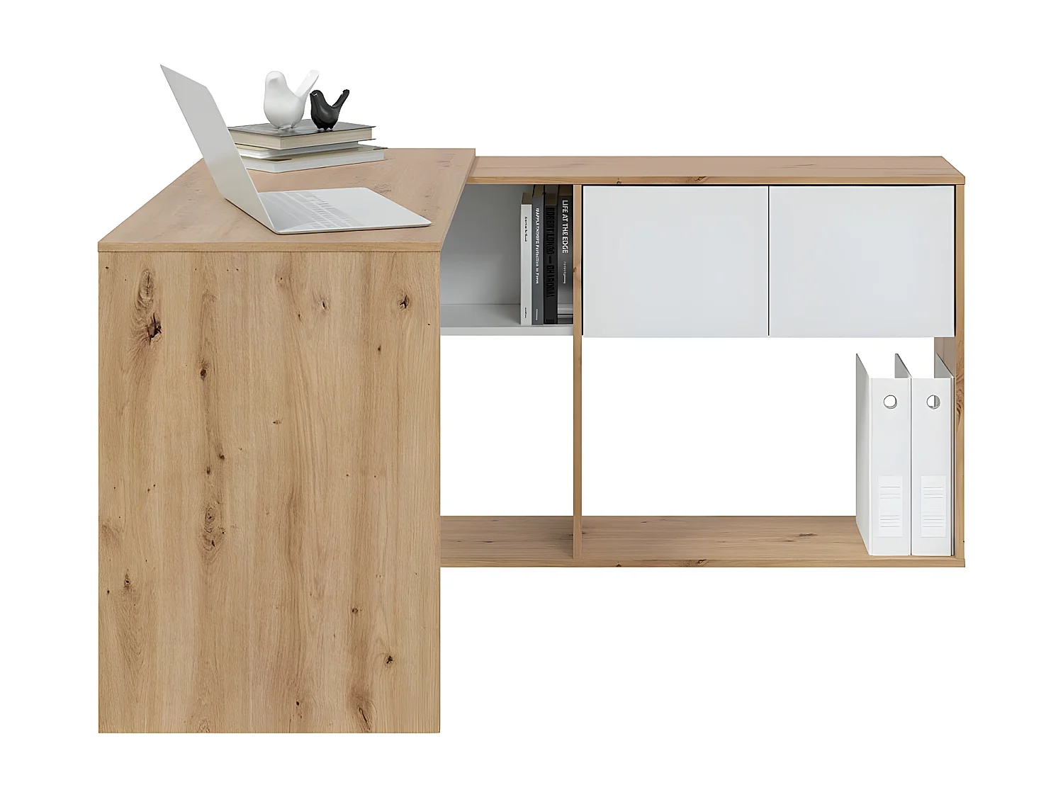 Escritorio multiposición con biblioteca - L108 cm