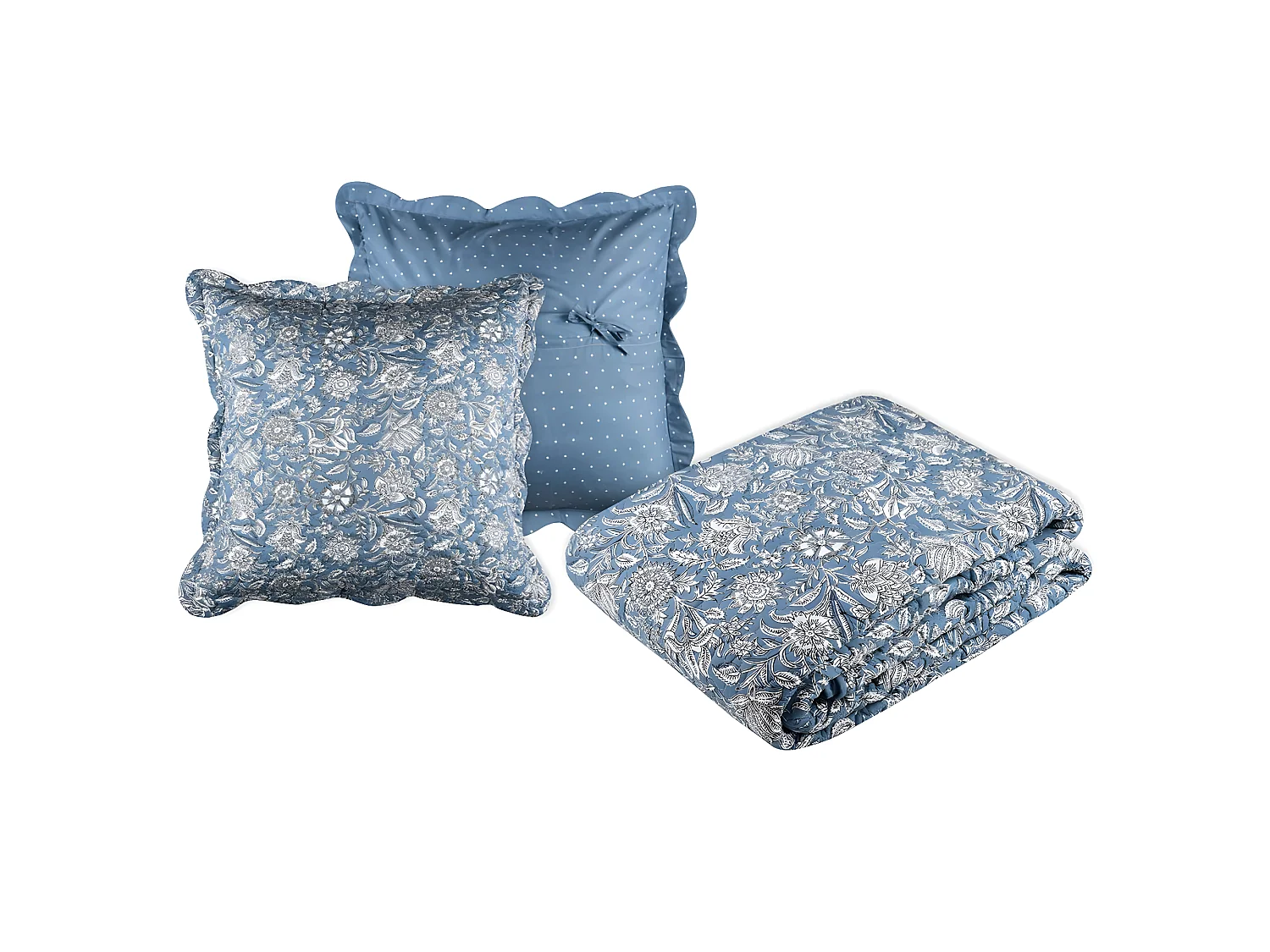 Juego de sábanas y fundas de almohada reversibles de estilo floral