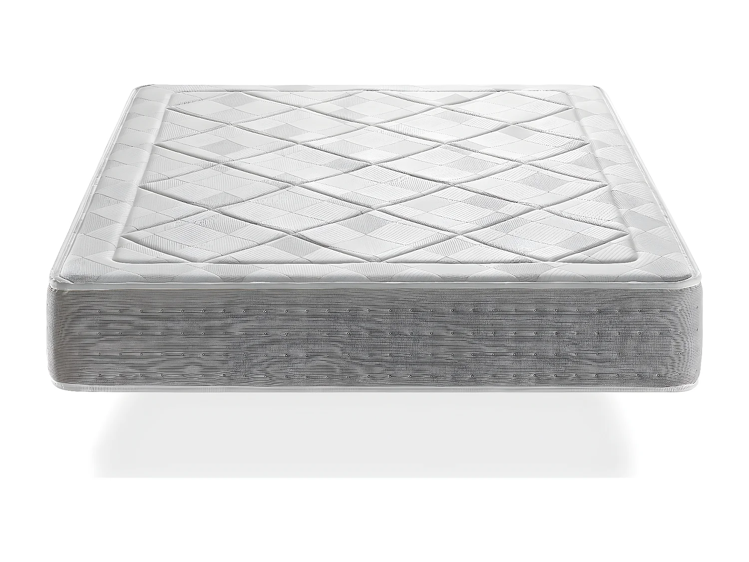 Matelas ressorts ensaches 140X190 CORAL, Epaisseur 25 CM, Multicouche, antistress, ergonomique et respirant. Fermete 4/5