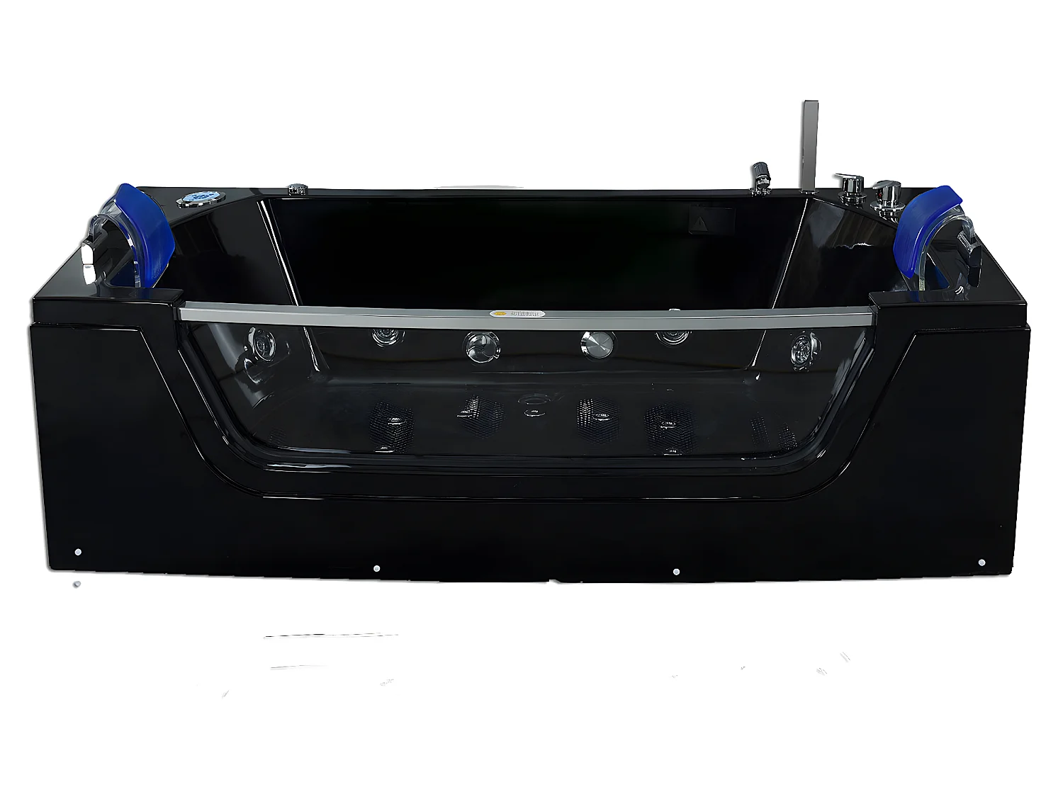 Baignoire hydromassage noir Chromothérapie 180 X 90 cm 14 jets – Cherry