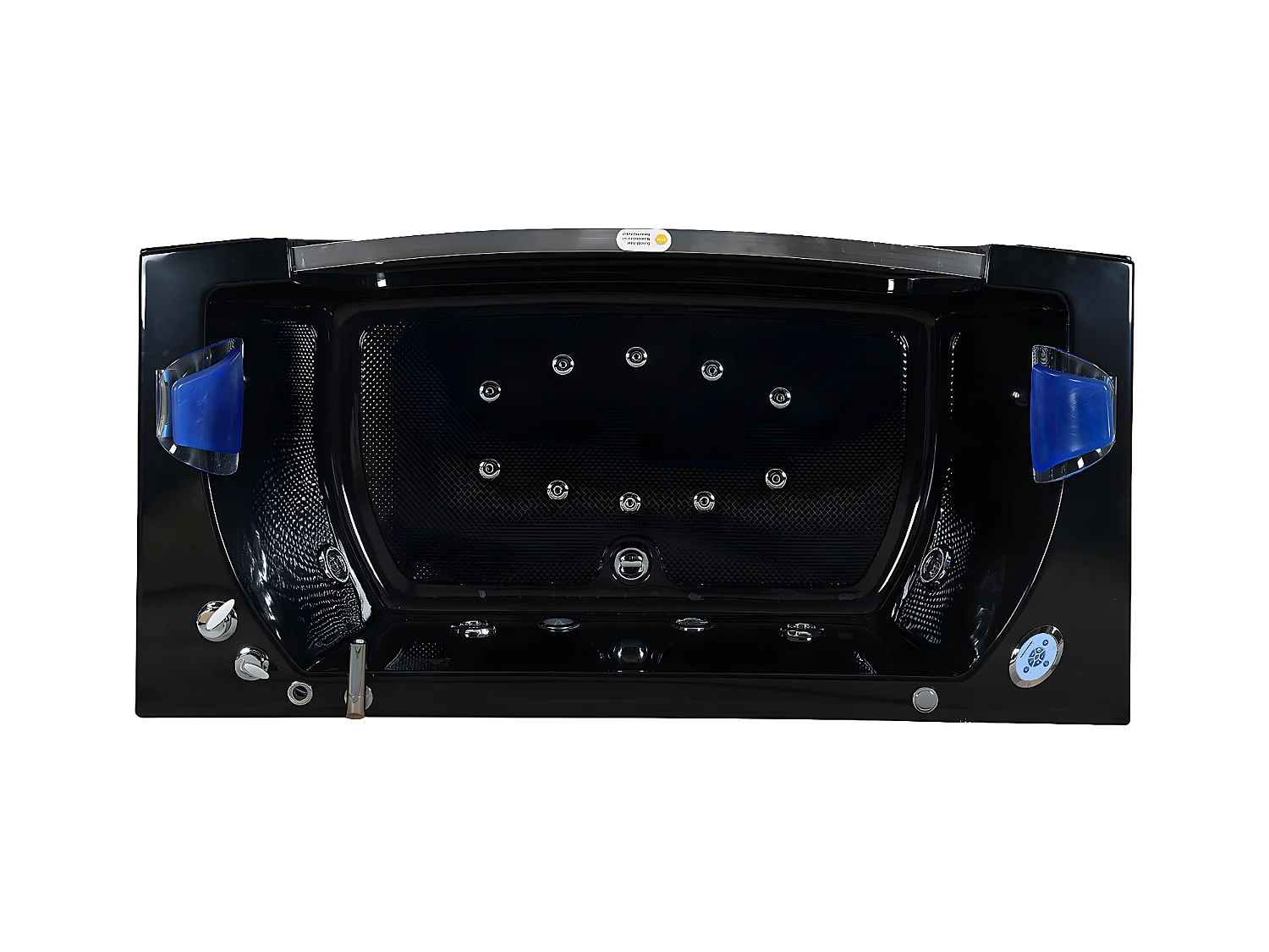 Baignoire hydromassage noir Chromothérapie 180 X 90 cm 14 jets – Cherry