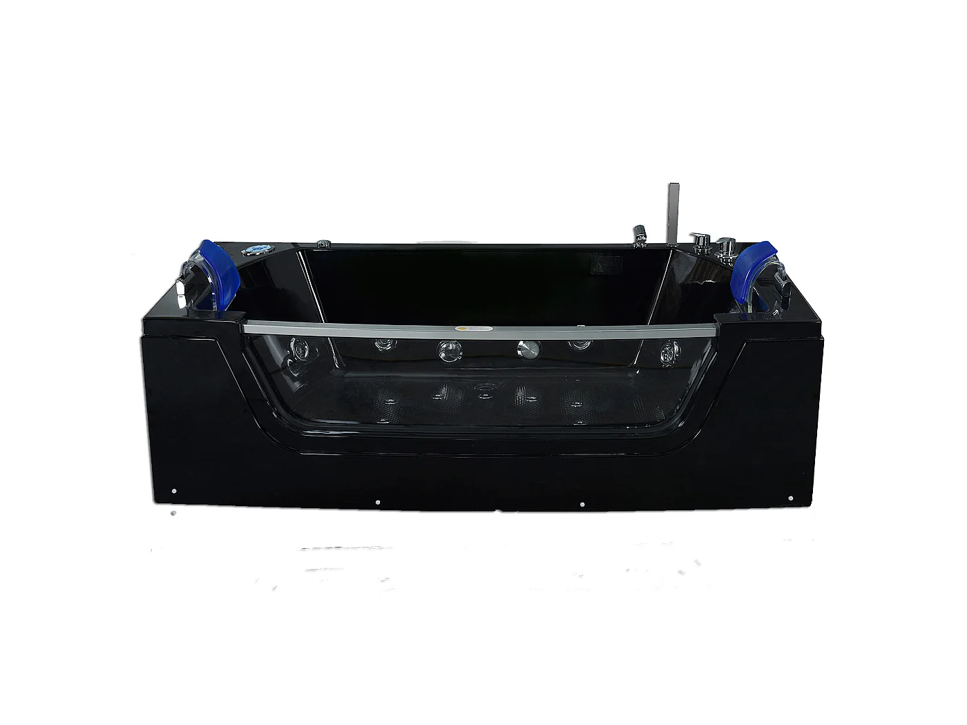 Baignoire hydromassage noir Chromothérapie 180 X 90 cm 14 jets – Cherry