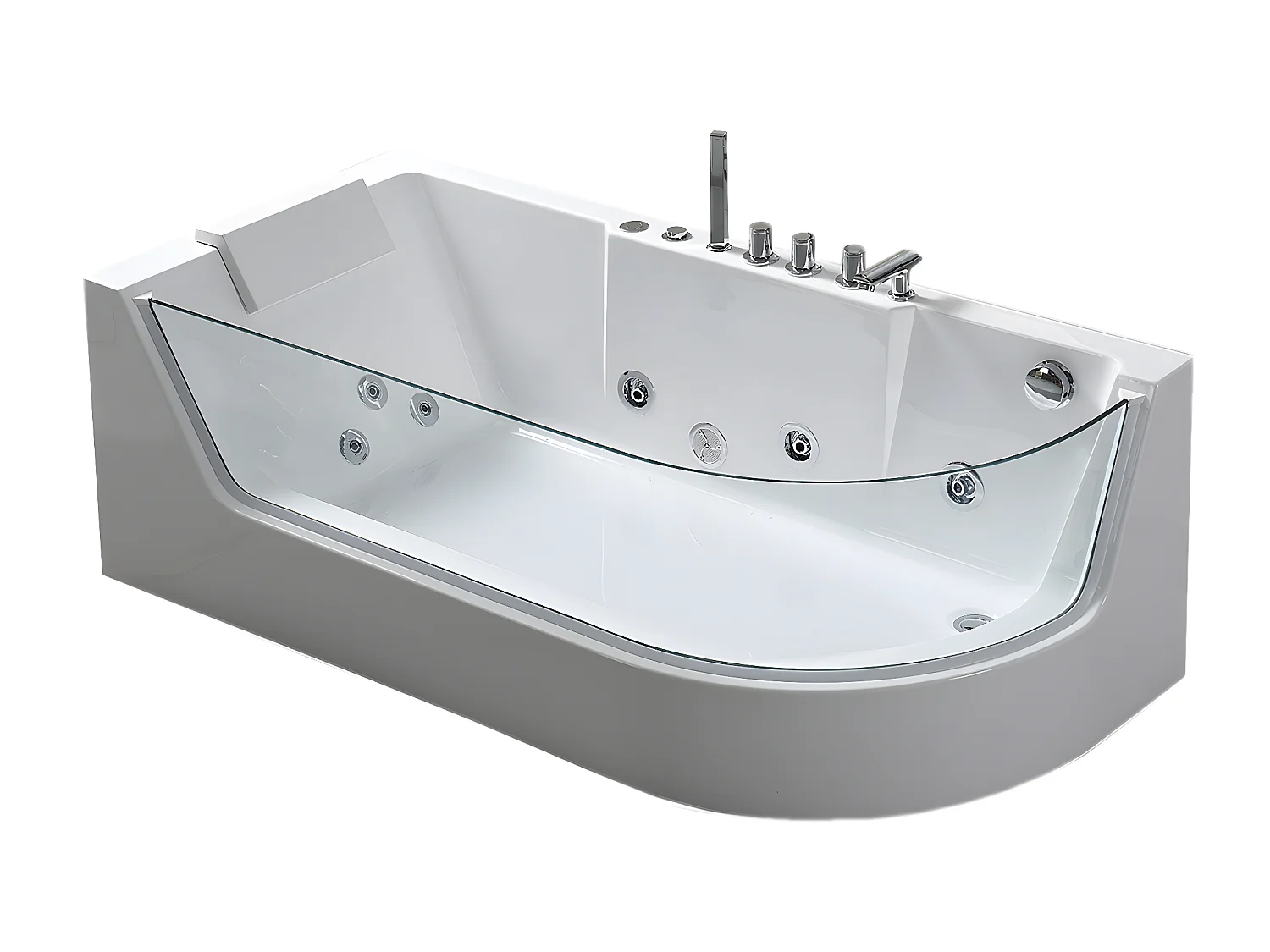 Bañera de hidromasaje con cristal panorámico 170 X 80 cm 6 jets - Lotus