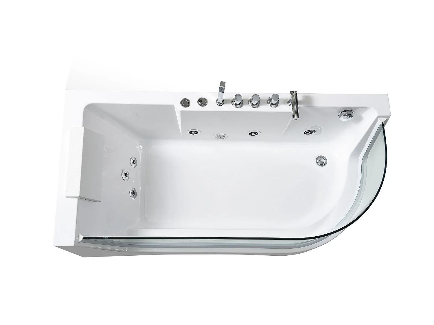 Bañera de hidromasaje con cristal panorámico 170 X 80 cm 6 jets - Lotus