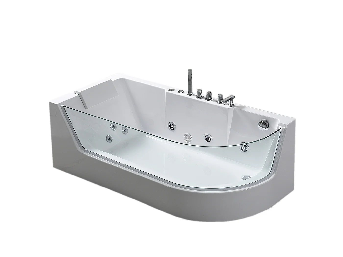 Baignoire hydromassage Verre Panoramique 170 X 80 cm 6 jets – Lotus