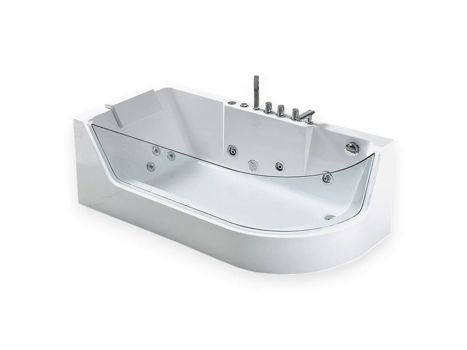 Baignoire hydromassage Verre Panoramique 170 X 80 cm 6 jets – Lotus