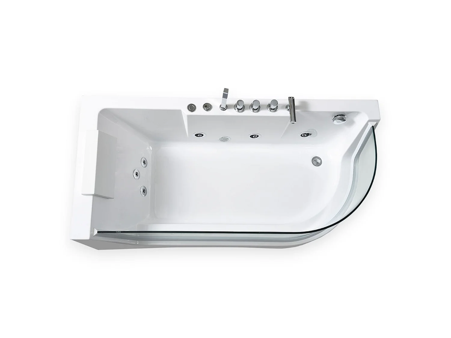 Baignoire hydromassage Verre Panoramique 170 X 80 cm 6 jets – Lotus