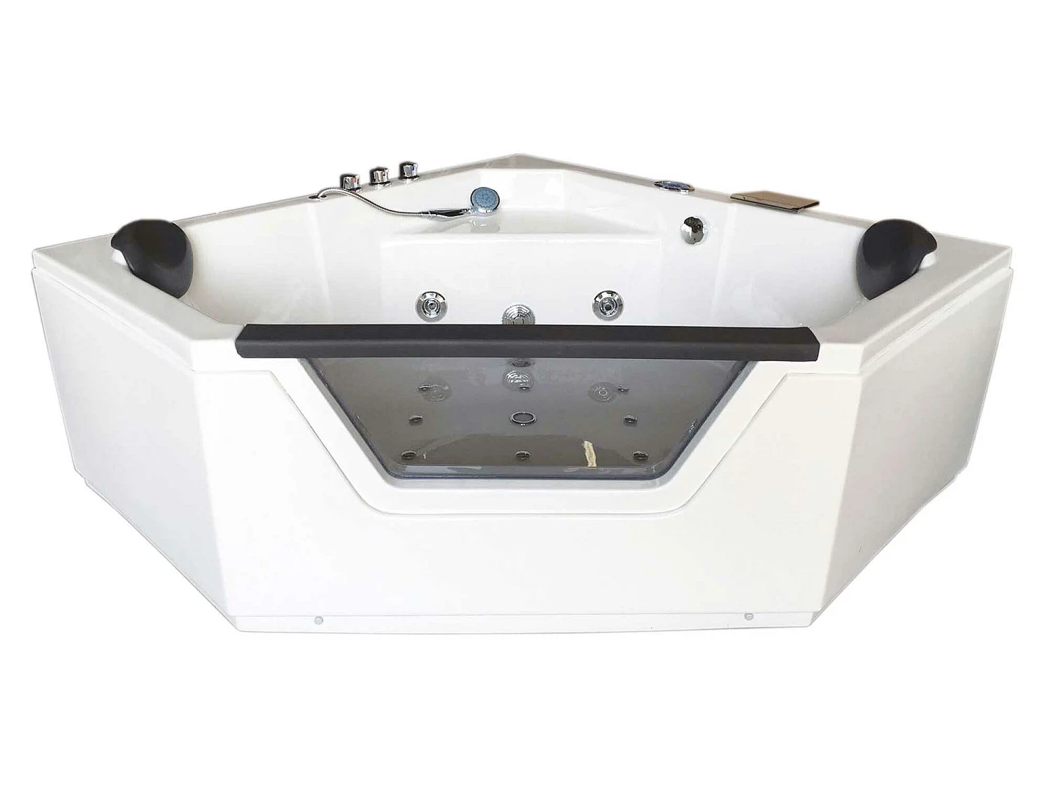 Baignoire hydromassage 150 X 150 cm double pompe 12 jets – Hibiscus