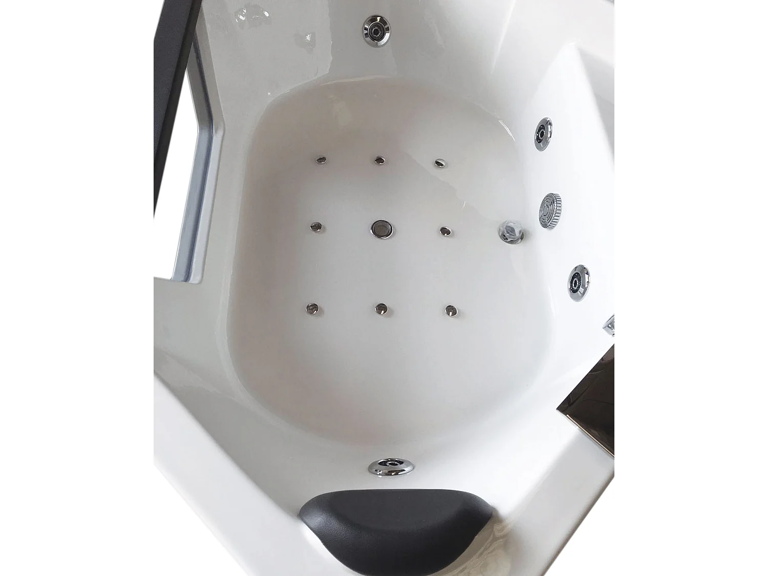 Baignoire hydromassage 150 X 150 cm double pompe 12 jets – Hibiscus