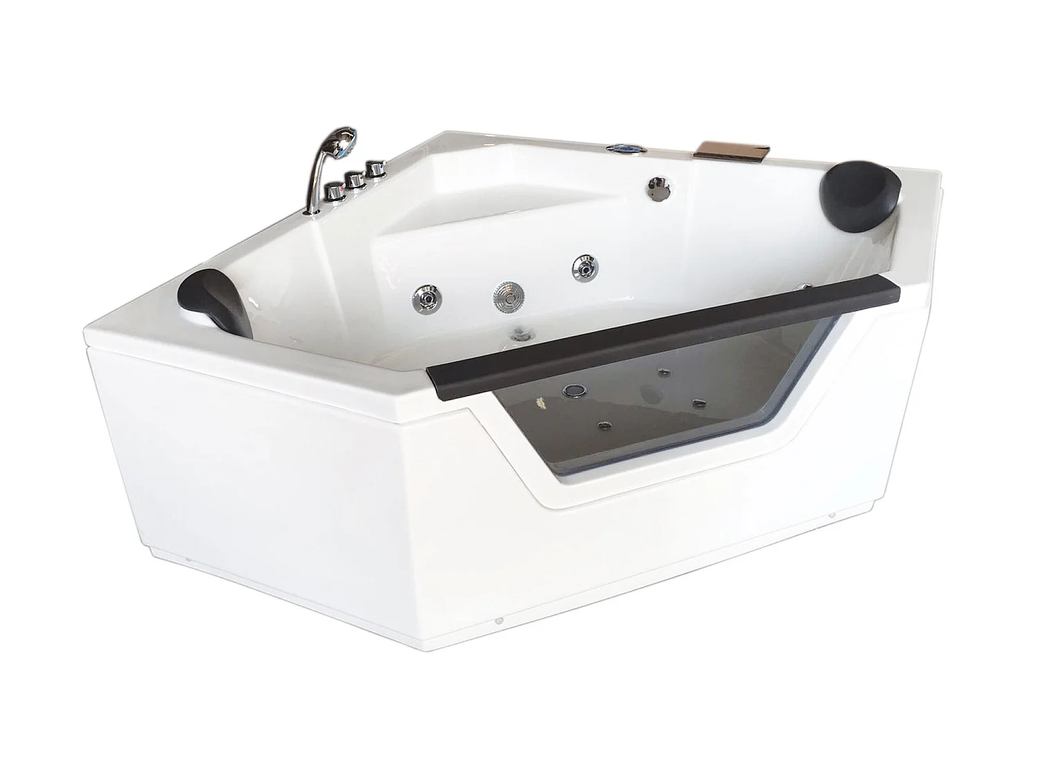 Baignoire hydromassage 150 X 150 cm double pompe 12 jets – Hibiscus