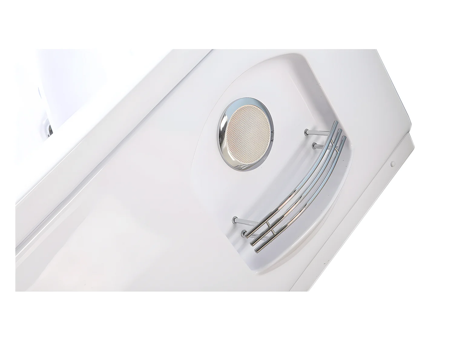 Whirlpoolbadewanne 180 x 120 cm weiß für 2 Personen 8 Düsen - Lily