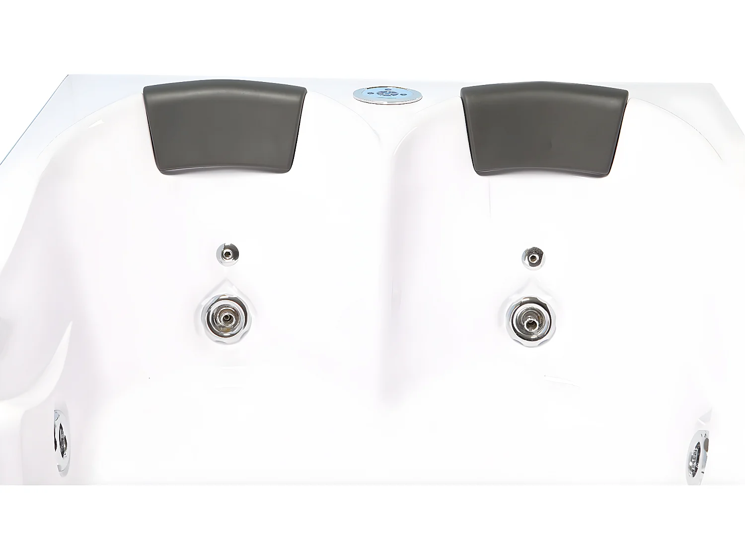 Wit bubbelbad 180 X 120 cm Chromotherapie 8 jets – Lily