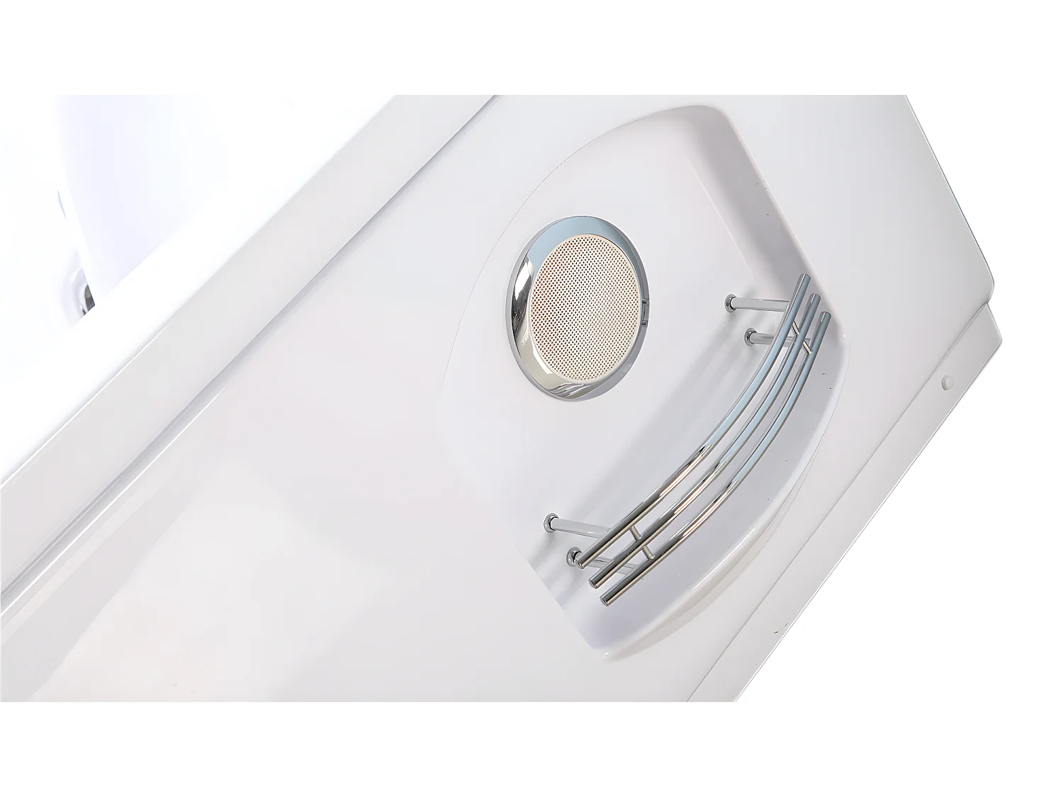 Wit bubbelbad 180 X 120 cm Chromotherapie 8 jets – Lily