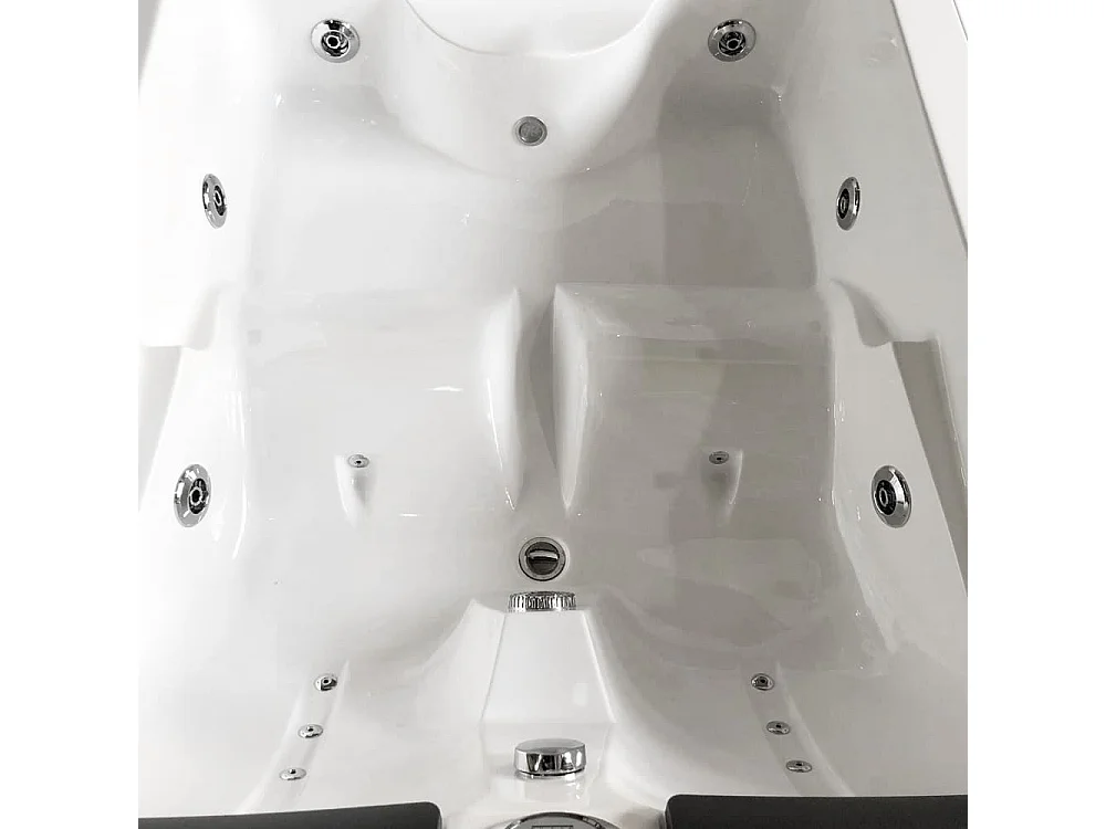 Banheira hidromassagem branca 175 X 132 cm Cromoterapia 14 jatos - Fleur