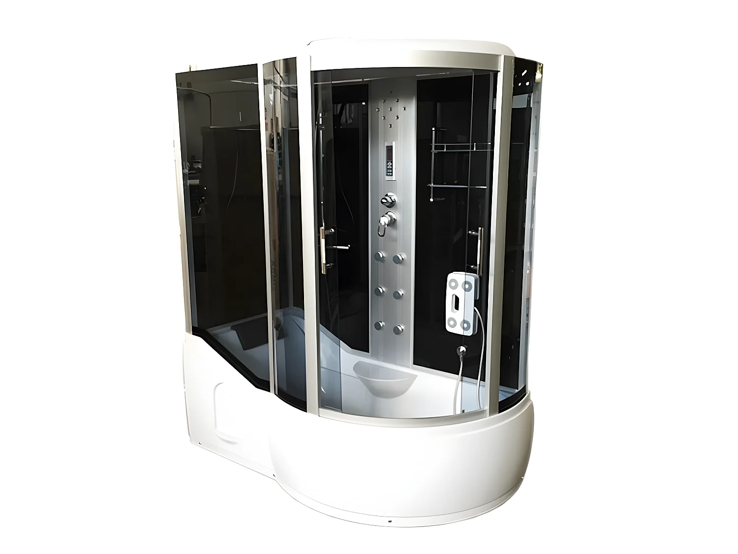 Duschbadewanne Weiße 170 x 90 cm Chromotherapie - Ocean