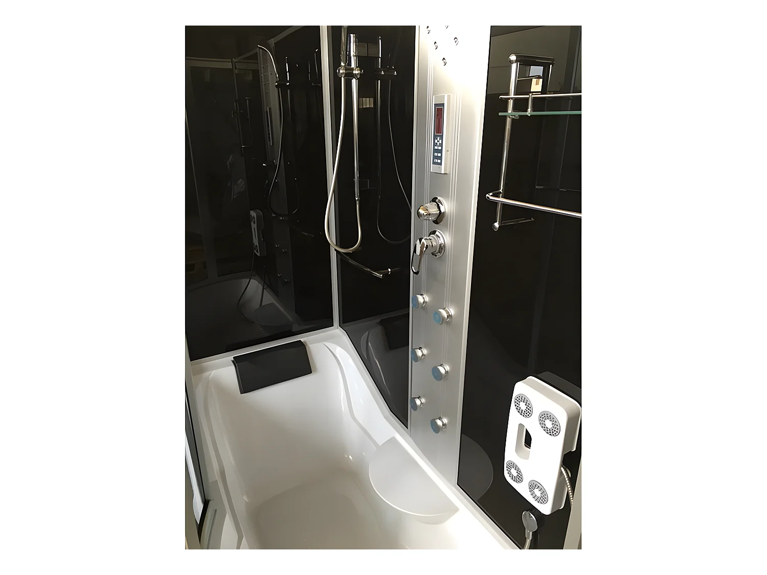 Duschbadewanne Weiße 170 x 90 cm Chromotherapie - Ocean