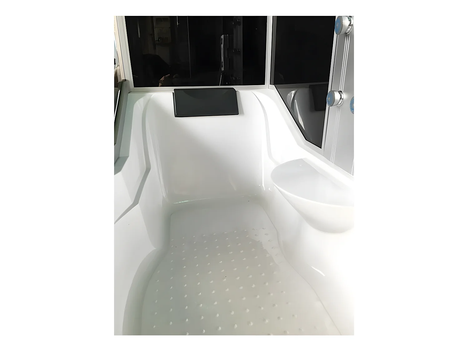 Duschbadewanne Weiße 170 x 90 cm Chromotherapie - Ocean