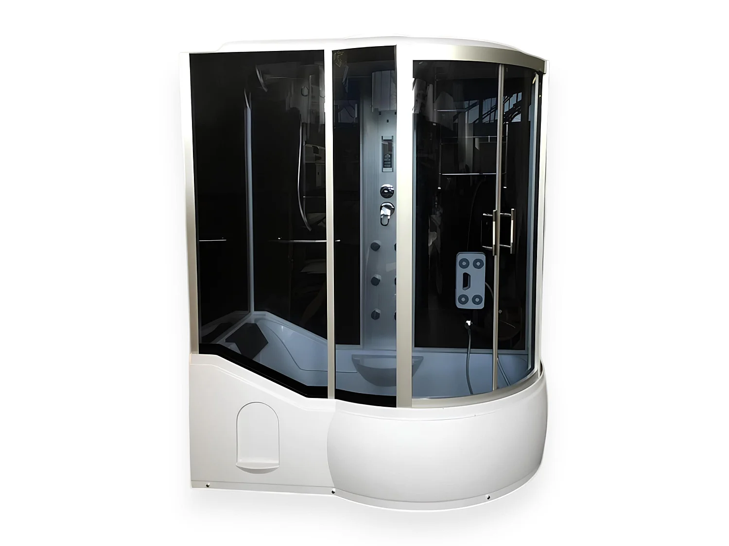 Baignoire-douche hydromassante 170 × 90 cm Chromothérapie – Ocean