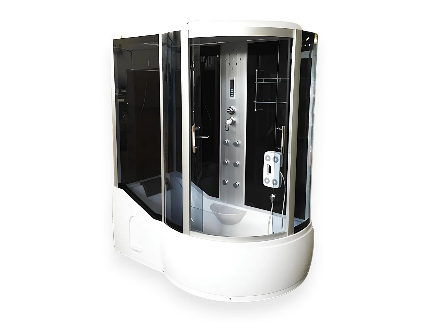 Baignoire-douche hydromassante 170 × 90 cm Chromothérapie – Ocean