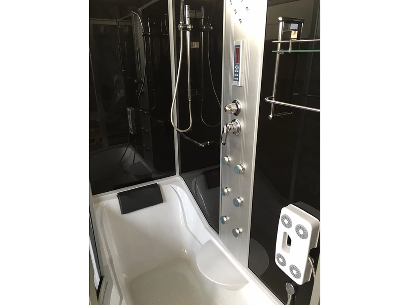 Baignoire-douche hydromassante 170 × 90 cm Chromothérapie – Ocean