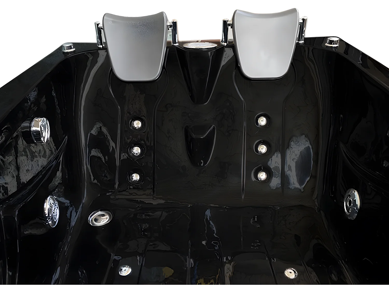 Zwart bubbelbad 170 x 115 cm 15 jets voor 2 personen – Black Dahlia