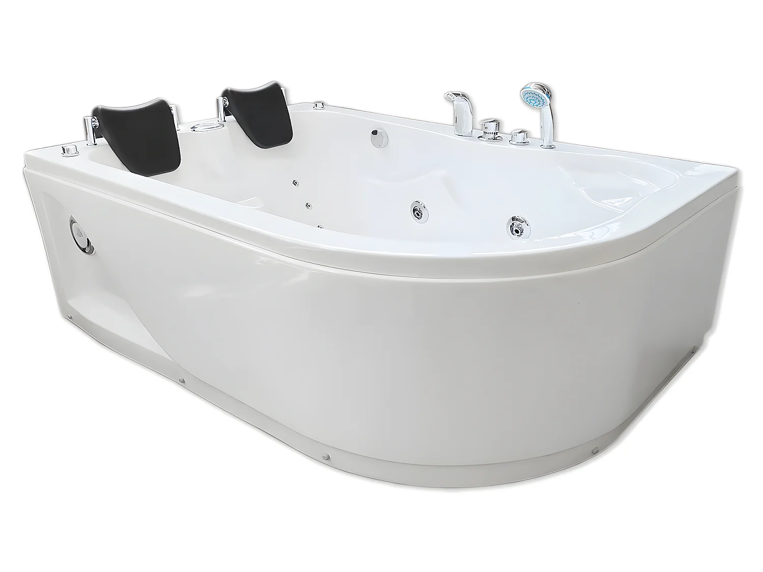 Baignoire Balnèo blanc 170 X 115 cm pour 2 personnes 15 jets – Tulip