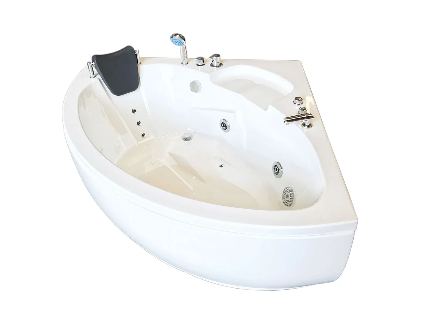 Witte hottub 135 X 135 cm voor 2 personen 9 jets – Briony