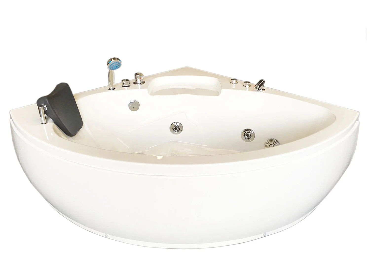 Baignoire Balnèo blanc 135 X 135 cm pour 2 personnes 9 jets – Briony